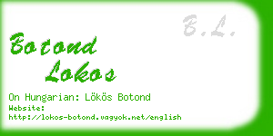 botond lokos business card