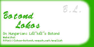 botond lokos business card